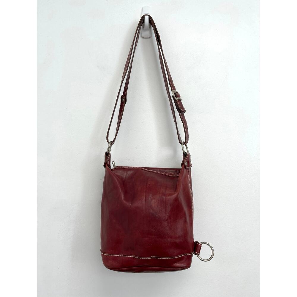 I Medici Firenze Leather Bucket Bag Shoulder Adjustable Made in Italy Italian